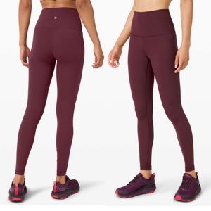 Lululemon Wunder under super high rise casis luxtreme legging tights 28” merlot